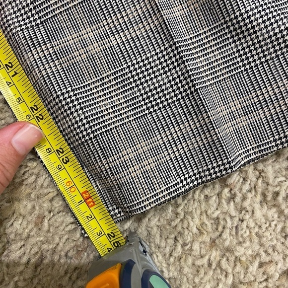 Babaton Aritzia Women’s Plaid Cohan Pants Trousers Black & Grey Size 4 Ankle - Picture 10 of 10